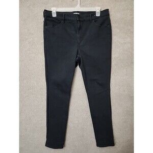 Express Ankle Legging Perfect Denim Jeans Womens 16 Long Black Stretch